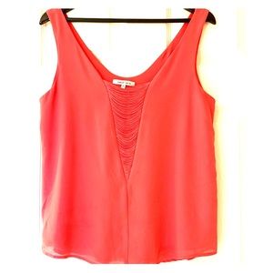 🌸Watermelon Colored Tassle front Tank